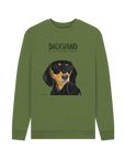 Mischievous Black & Tan Hot Dog Sweatshirt – For the Fearless Doxie Fans!