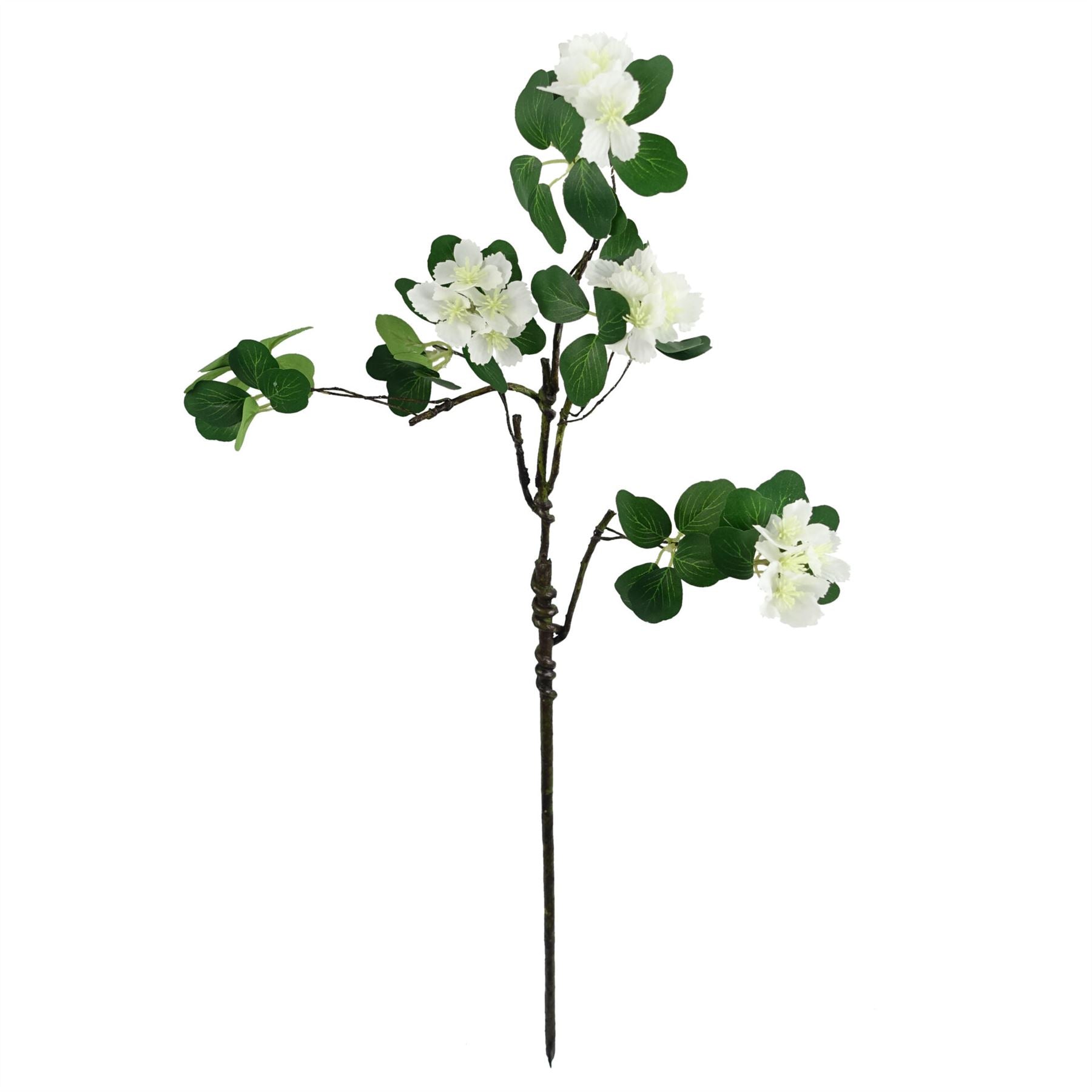 Pack of 6 x 60cm Flower Foliage Spray - White-3