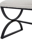 Cream Boucle Ribbed Footrest