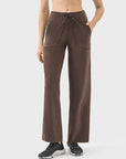 Drawstring Active Pants with Pockets-5