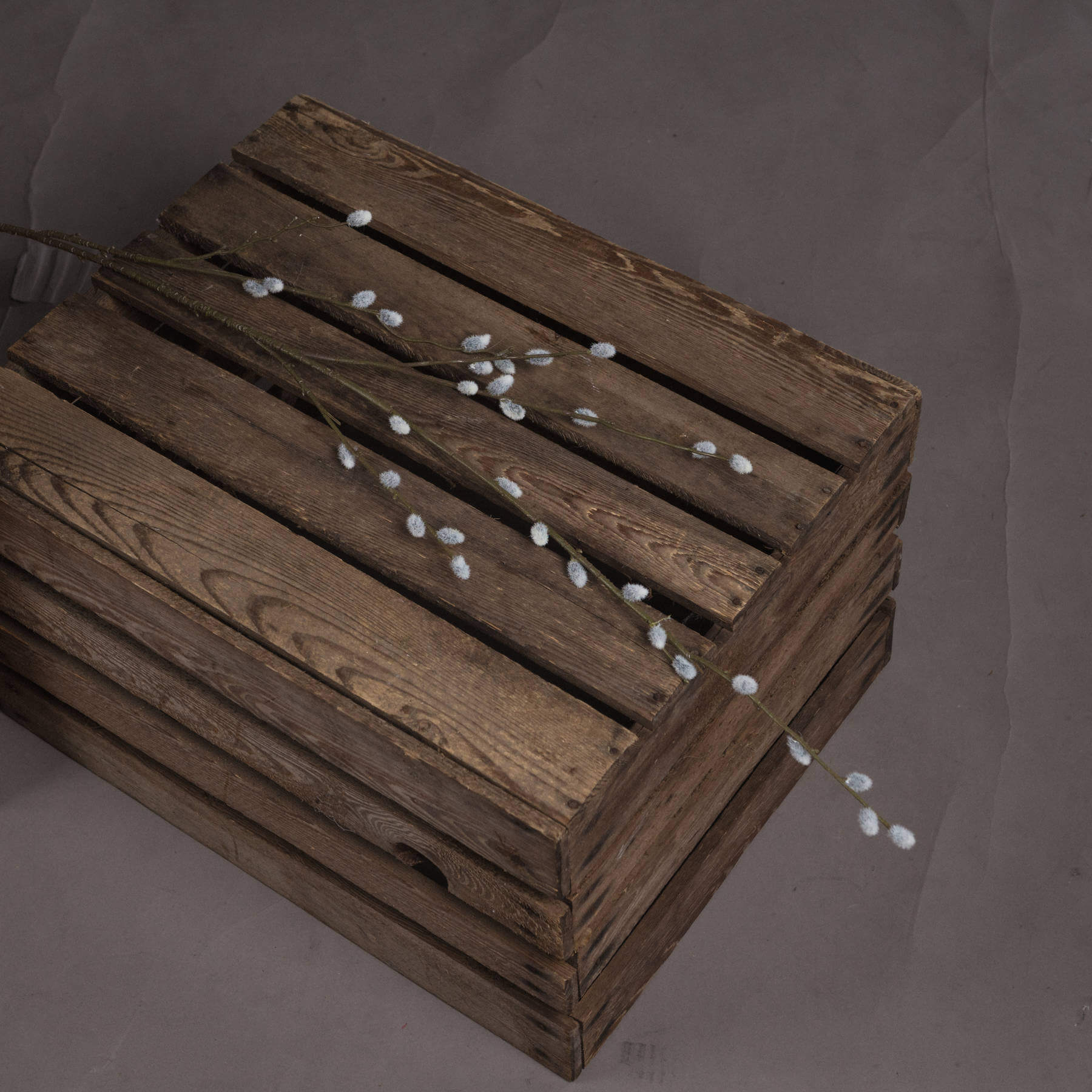 Lifelike grey pussy willow branch, 40.5 tall with realistic catkins, perfect for modern or farmhouse decor. by sostter at brixbailey.com