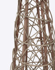 Mini Wicker Christmas Tree with Star and Warm LED Light