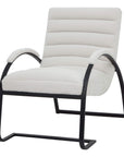Cream Boucle Ribbed Ark Chair