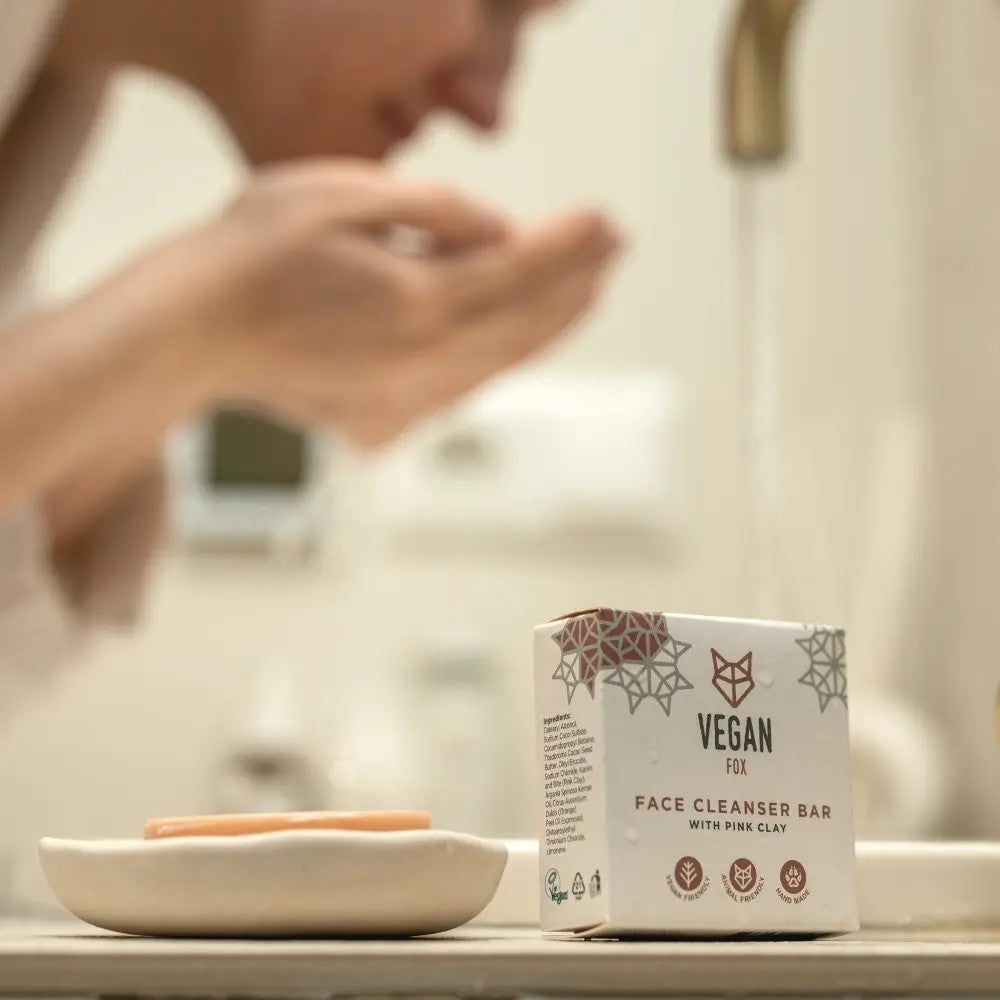 Natural Face Cleanser Bar with Pink Clay 50g