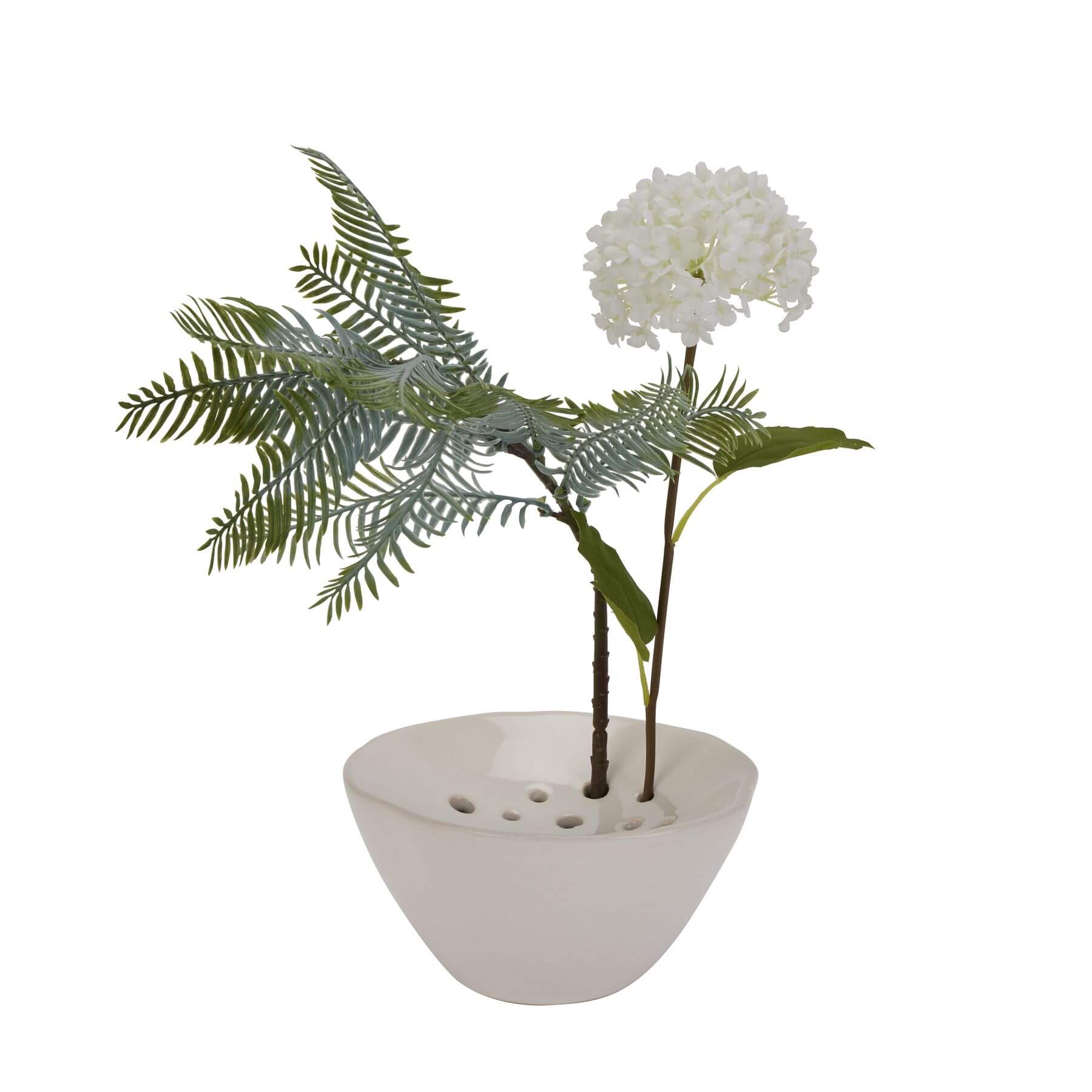 Off White Ceramic Flower Frog for Easy Flower Arranging