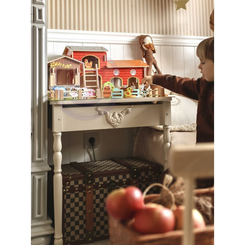 Green Wooden Farm Play Set 18 Piece