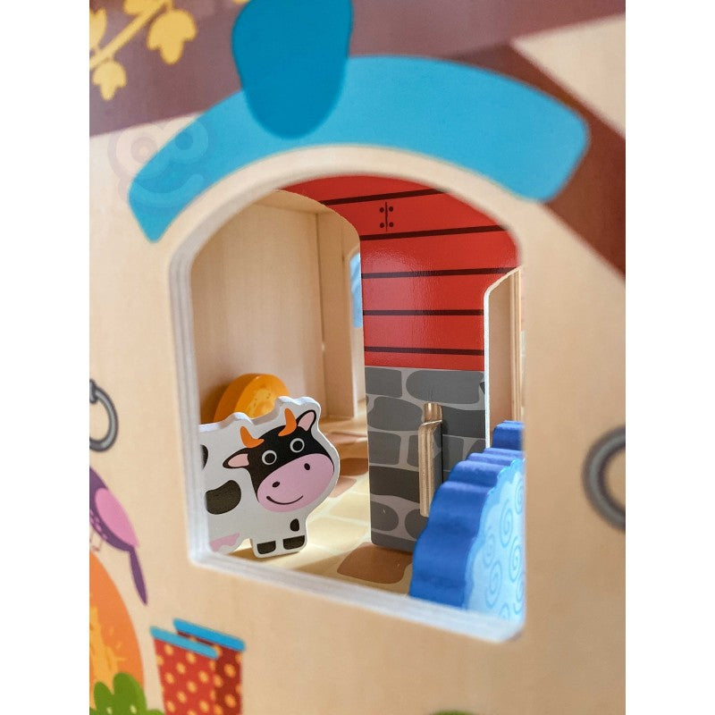 Green Wooden Farm Play Set 18 Piece