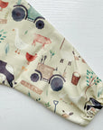 Long Sleeved Baby Bib - Farm Yard Print