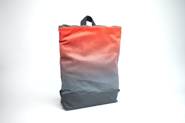 Salmon Faux Leather Backpack