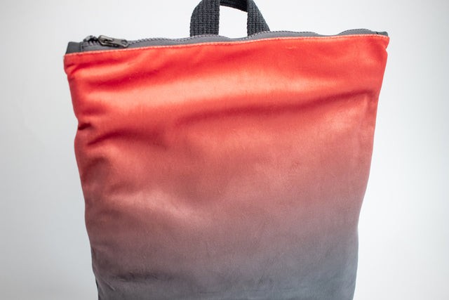 Salmon Faux Leather Backpack