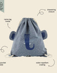 Drawstring Bag - Mrs. Elephant