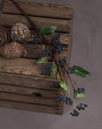 Handcrafted indigo artificial berry stems, 80cm tall, deep blue with realistic texture for floral arrangements. by sostter at brixbailey.com