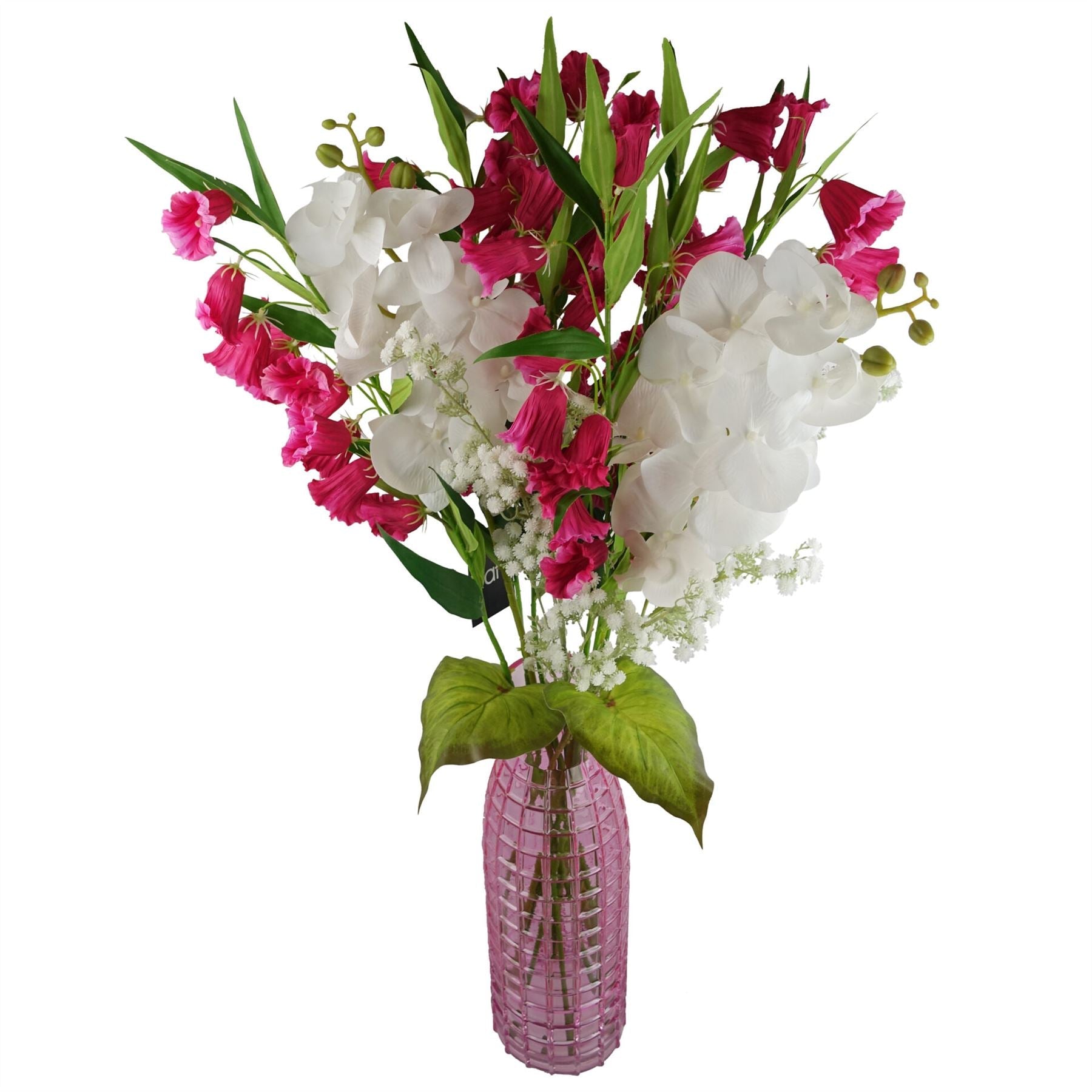 Pack of 6 x 100cm Trumpet Artificial Flower Stem Fuchsia Pink-4