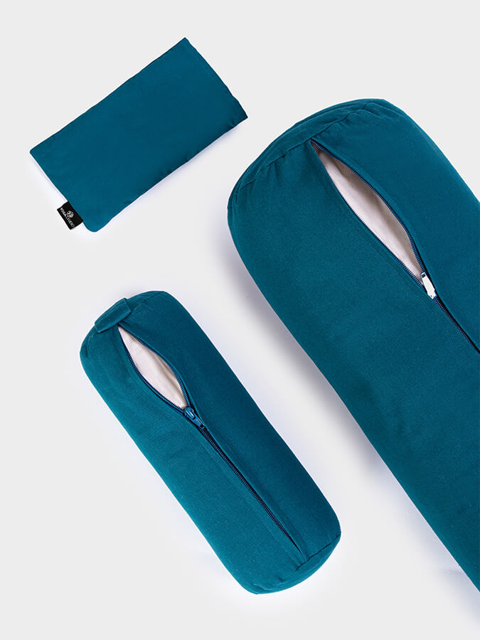 Yoga Studio Organic Meditation Bolster &amp; Eye Pillow Set - Relax
