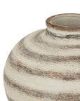 Large Striped Amphora Style Vase
