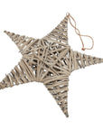 Large Handwoven Wicker Star Holiday Decoration Rustic Christmas Accent