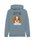 Crowned & Cozy: Sustainable Men's Hoodie Featuring Your Cavalier King (or Queen)
