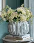White Sculptural Ceramic Vase Home Accent