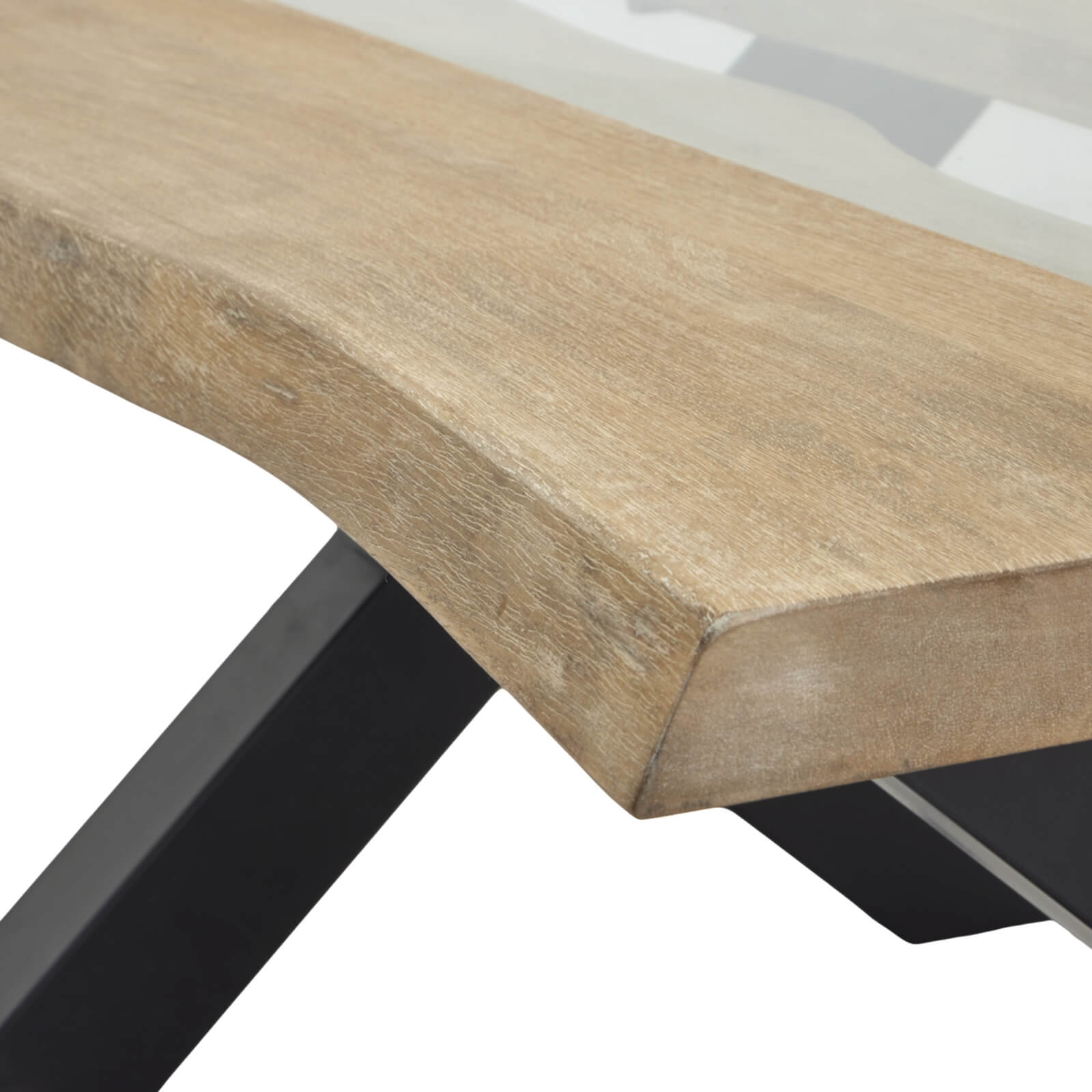 Rustic Live Edge Acacia Coffee Table | Natural Wood Centerpiece