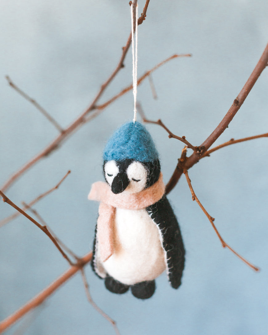 Penguin Felt Ornament-1