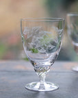 Crystal Bistro Glasses with Fern Design