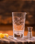 A Mixing Glass with Fern Design