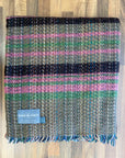 Large Checked Random Recycled Wool Blanket