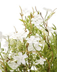 White Bellflower Faux Stem for Effortless Decor
