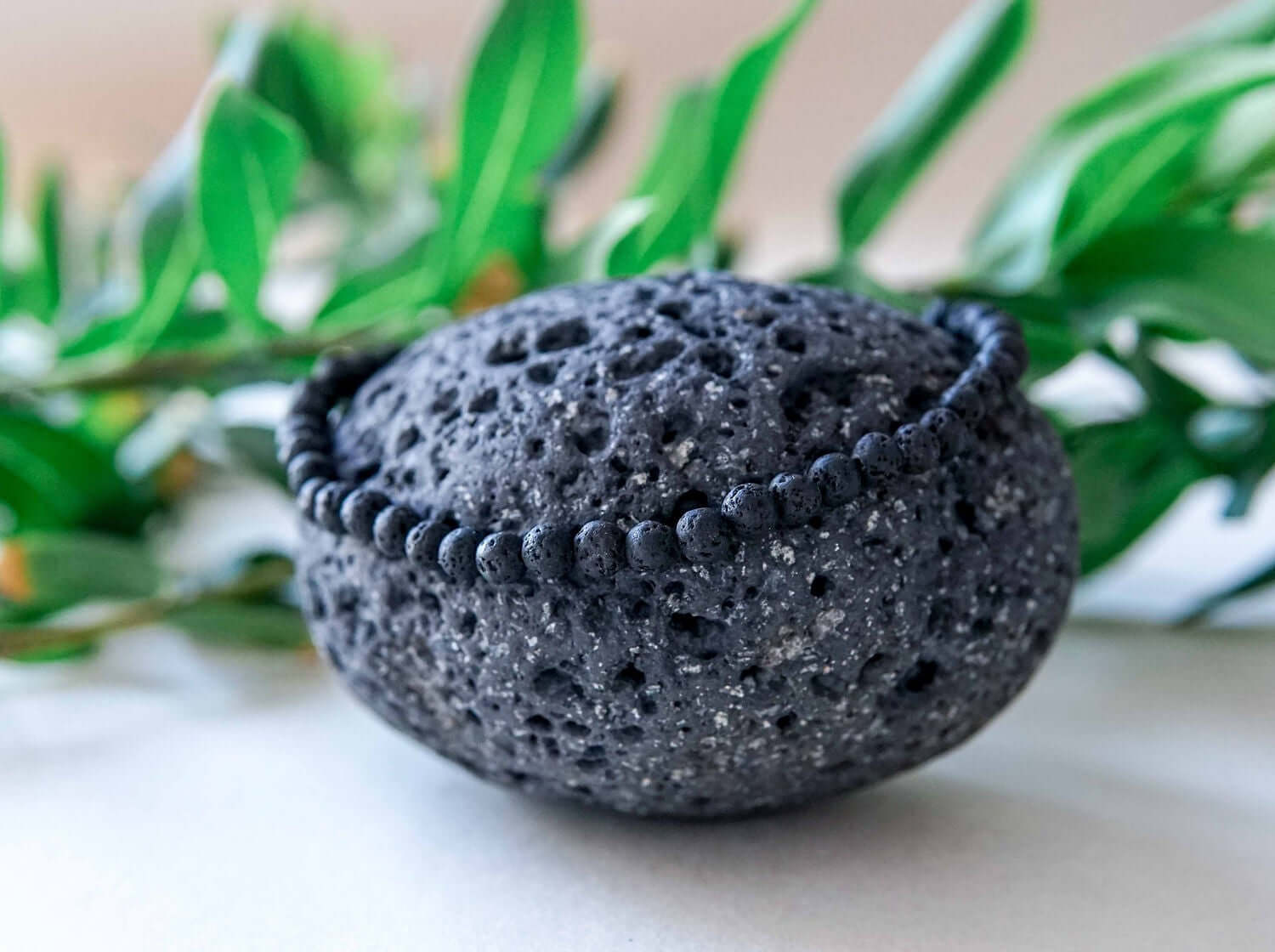 Black Lava Stone Aromatherapy Anklet