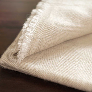 Luxury Noble Cashmere Blanket, 100% Pure Cashmere Handwoven Throw, Honey Gold Herringbone, Premium Soft Large Blanket, 125cm x 250cm by Wildash London at brixbailey.com