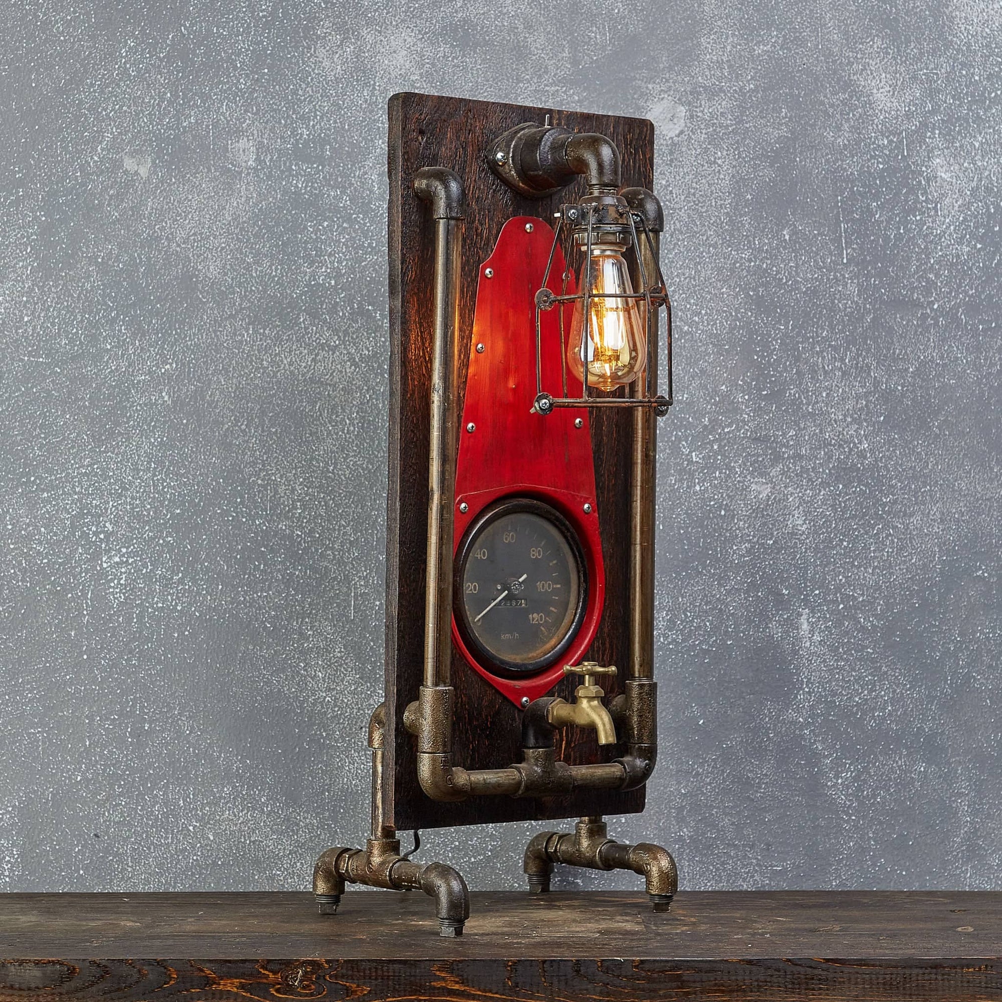 Fireballs Woden Lamp-0