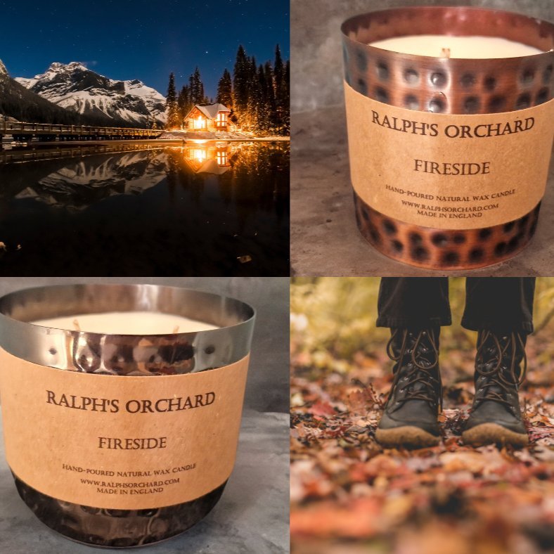 Premium Fireside Scented Candle with Molasses, Black Treacle, and Spiced Clove, Hand-Poured in England by Ralph's Orchard at brixbailey.com