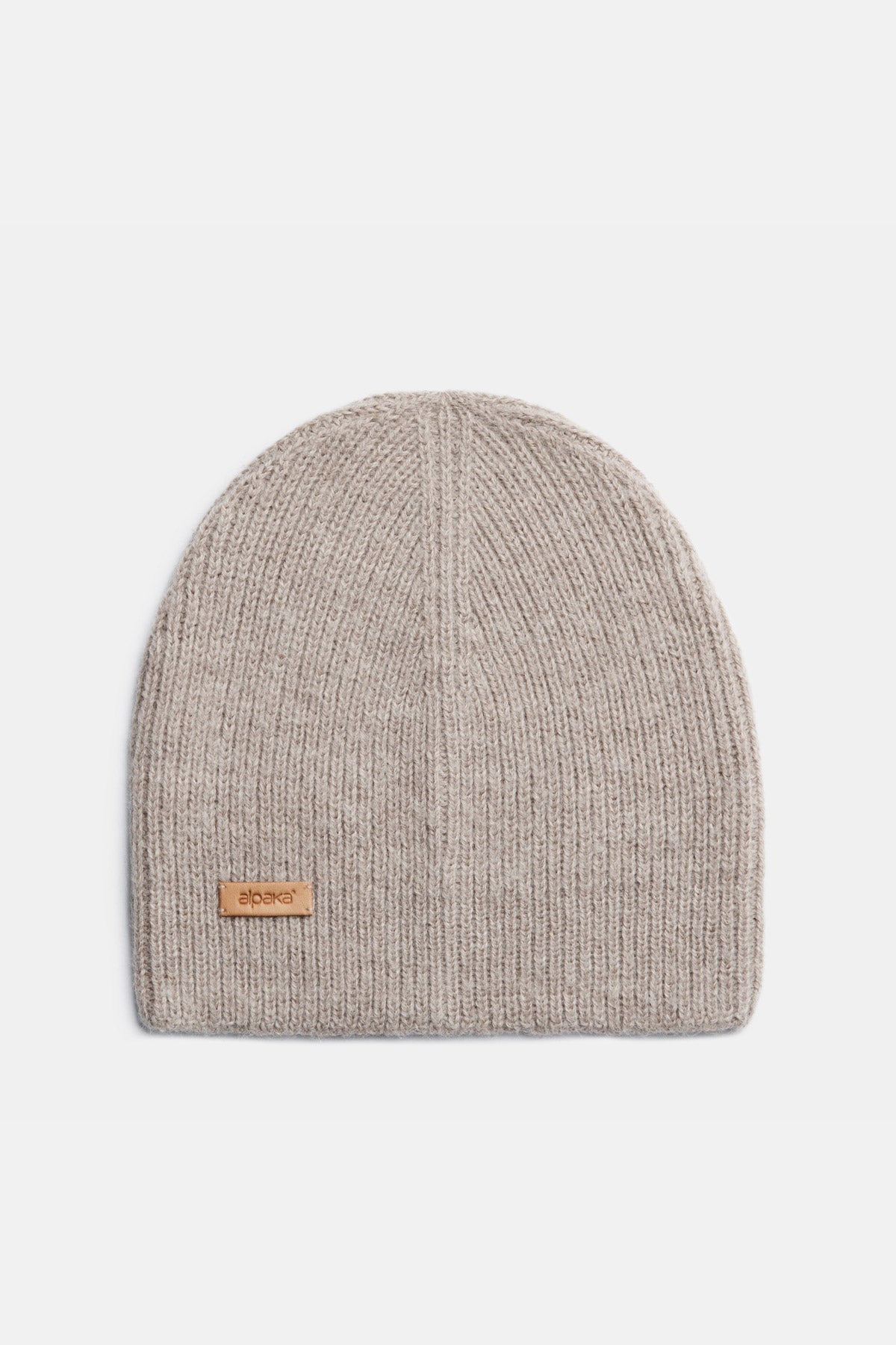 Natural Baby Alpaca Wool Fishermans Rib Beanie Unisex Adult