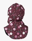 Cozy Fleece Balaclava for Kids Winter Floral Design