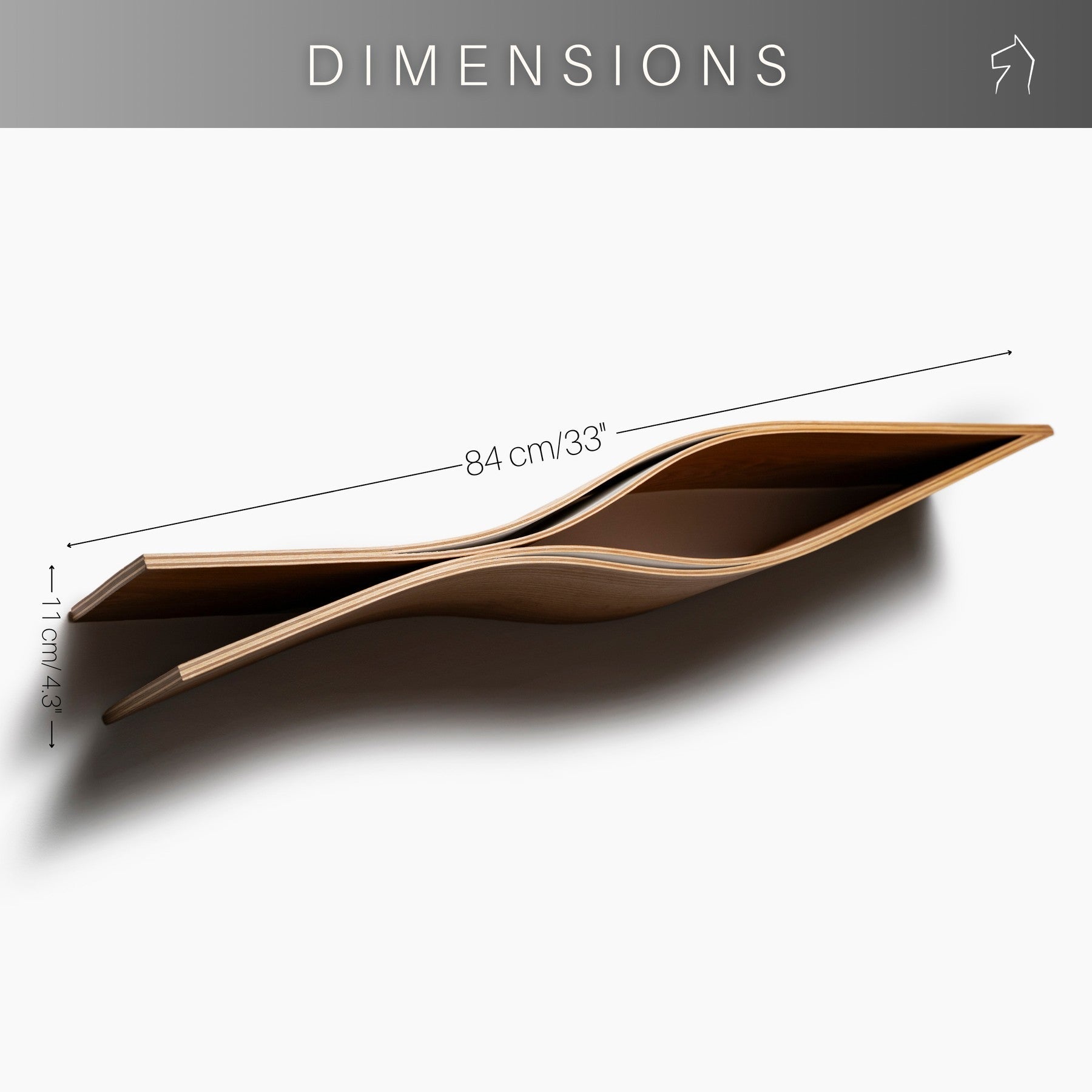 Floating Wooden Fish Shape Wall Shelf