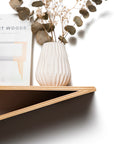 Floating Wooden Fish Shape Wall Shelf