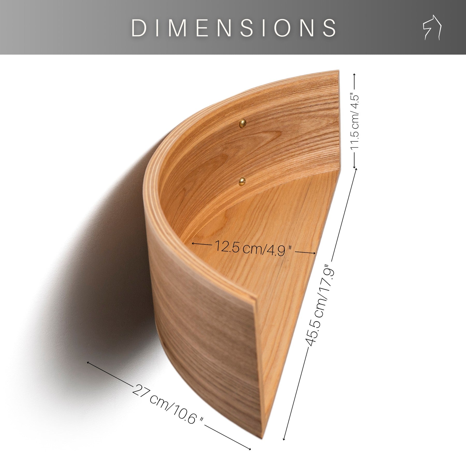 Floating Wooden Wall Shelf Pie