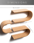 Floating Wooden Wall Shelf with S Shape Design