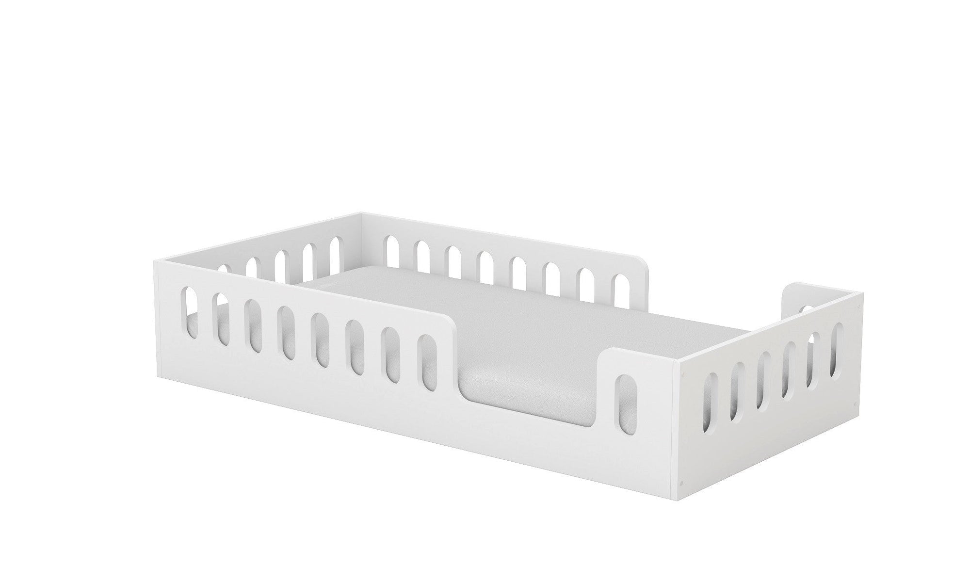 Montessori Floor Bed with Safety Panel for Children