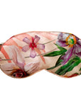 Silk eye mask with tropical floral print designs