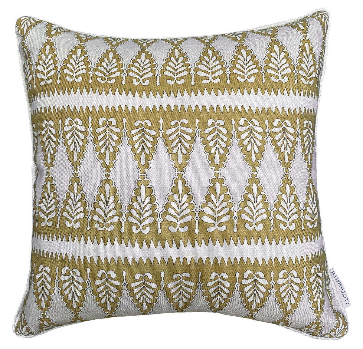 Florian Square Cushion - Ochre yellow