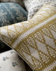 Florian Square Cushion - Ochre yellow
