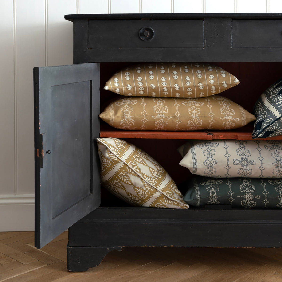 Florian Square Cushion - Ochre yellow