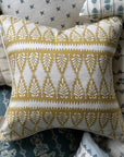 Florian Square Cushion - Ochre yellow