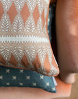 Florian Square Cushion - Rusty pink