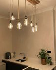 Flush Mount Long Drop Cluster Pendant Light