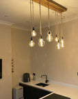 Flush Mount Long Drop Cluster Pendant Light