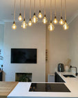 Flush Mount Long Drop Cluster Pendant Light