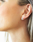 Flutterby' Silver Stud Earrings