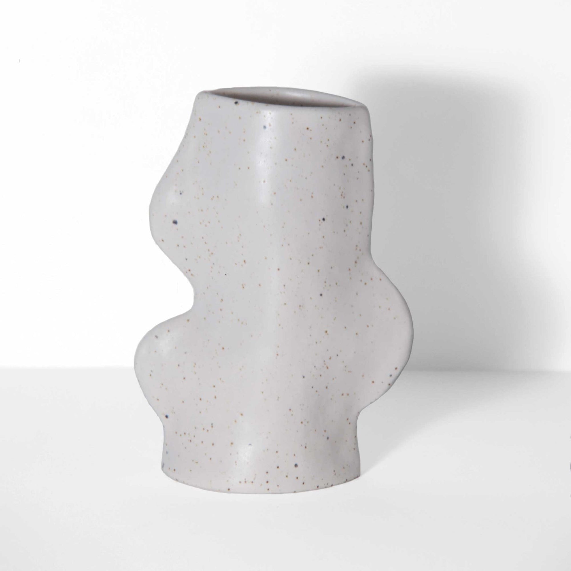 Medium White Ceramic Vase for Home Styling